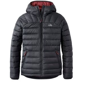 LL Bean Women's Bean's Down Hooded Jacket New Black Coat Water & Wind Resistant
